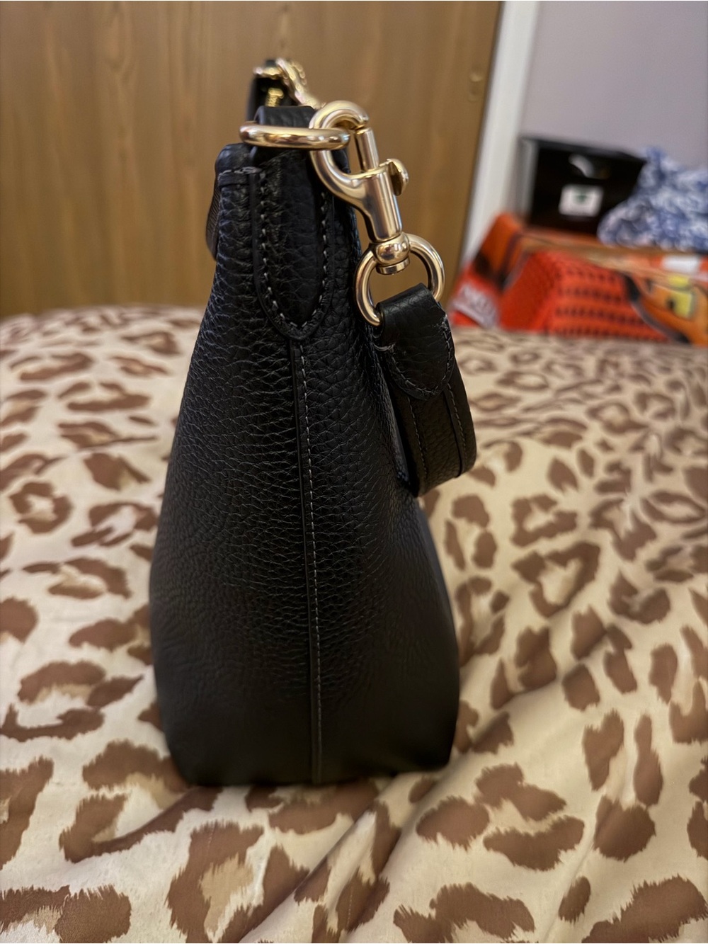 Coach Black Laurel Pebbled Leather Shoulder Bag Like New - Picture 5 of 12